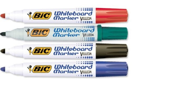 Ensemble de marqueurs bic velleda whiteboard 1701 4 couleurs