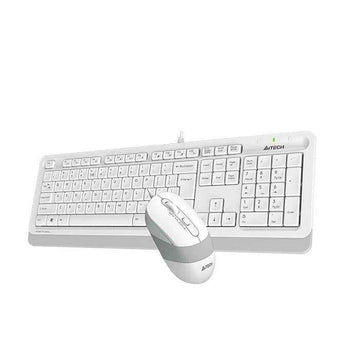 Kit TASTATURA si Mouse A4TECH, "Fstyler FM10+FK10", wired, 104 taste format standard, mouse 1600dpi, 4/1 butoane, alb, "F1010-W" (timbru verde 0.8 lei)