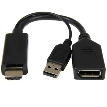 Cablexpert | Adaptateur actif HDMI 4K vers DisplayPort | A-HDMIM-DPF-01 | Noir | DisplayPort femelle | HDMI mâle (type A) | 0,1 m