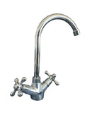 Rubinetto per bagno o cucina canna ad ombrello, stile vintage, in ottone pesante