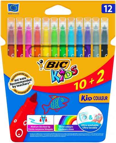 BIC Felt tip pens CF KID750 12 colours 9202937