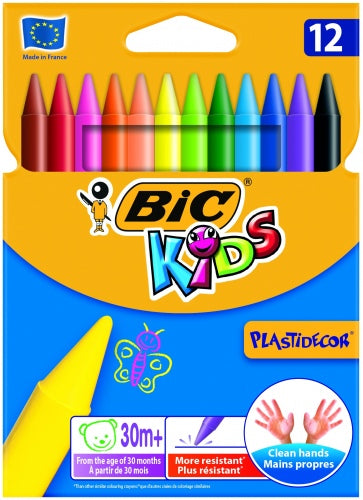CRAYONS BIC – Plastidecor WX.PLAST 12 couleurs 945764