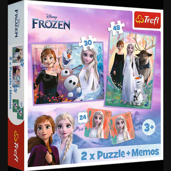 Coffret de puzzle TREFL FROZEN avec cartes mémo Frozen II