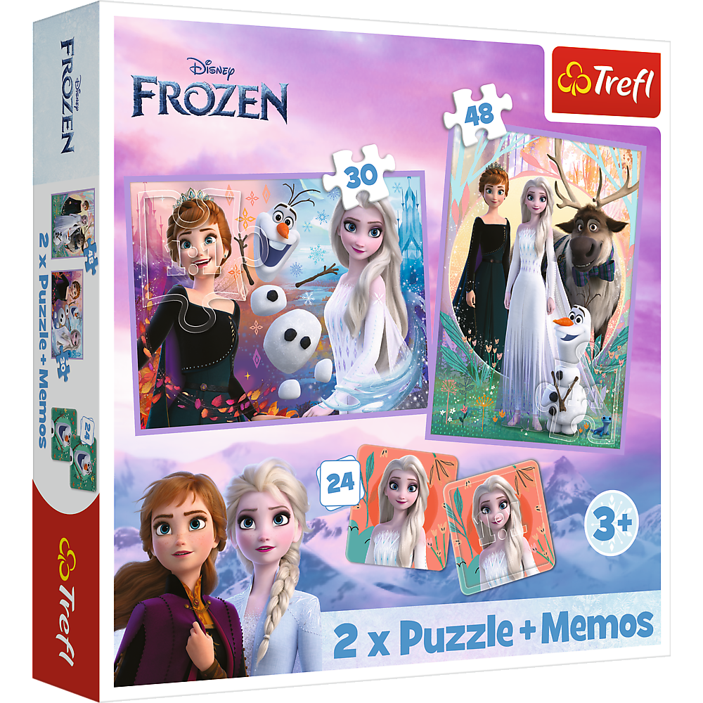 Coffret de puzzle TREFL FROZEN avec cartes mémo Frozen II