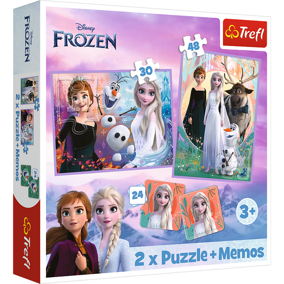 Coffret de puzzle TREFL FROZEN avec cartes mémo Frozen II