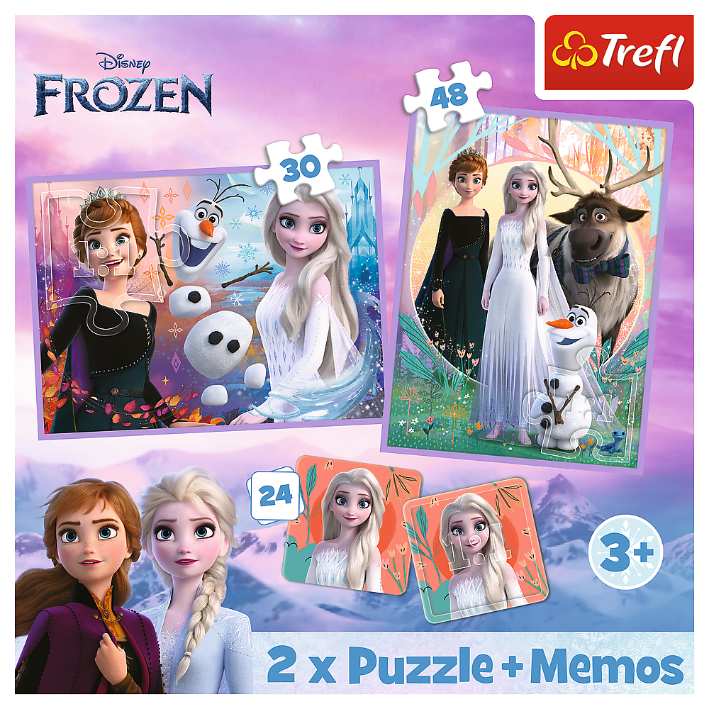 Coffret de puzzle TREFL FROZEN avec cartes mémo Frozen II
