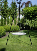 Grille en inoxydable sur trépied + Brasero de jardin BALI