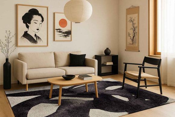 Tapis de salon moderne tissé plat YOYO