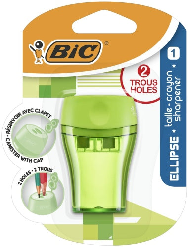 Taille-crayon bic ellipse maxi 2 trous 1 pièce.