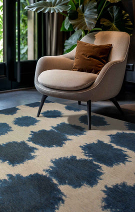 Tapis de salon moderne tissé plat BULLET