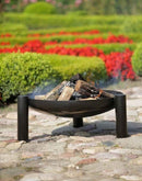 Grille en acier inoxydable sur trépied + Brasero de jardin PALMA