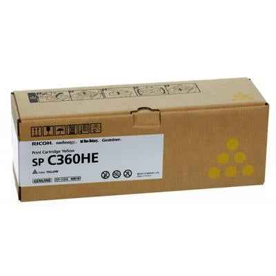 Ricoh SP C360HE (408187) Toner Cartridge, Yellow