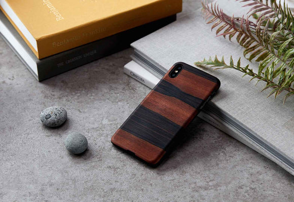 Coque pour smartphone MAN&WOOD iPhone XS Max noir ébène