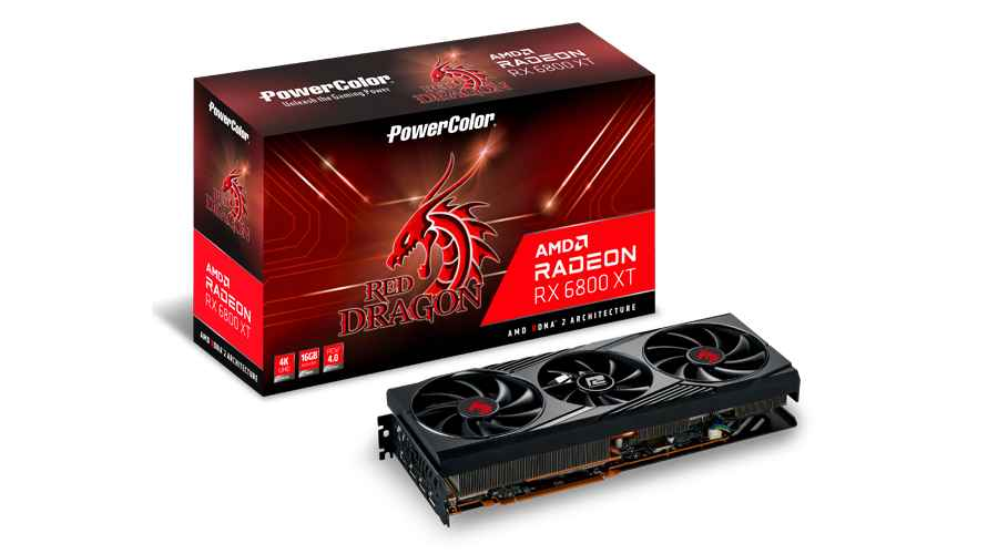 Carte graphique POWERCOLOR Red Dragon AMD Radeon RX 6800 XT 16 Go GDDR6 1xHDMI 2xDP 1xUSB-C - Vente après-vente (P)