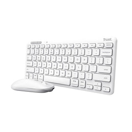 TASTATURI Trust LYRA Wireless and rechargeable Keyboard & Mouse WHITE US "25073" (timbru verde 0.8 lei)