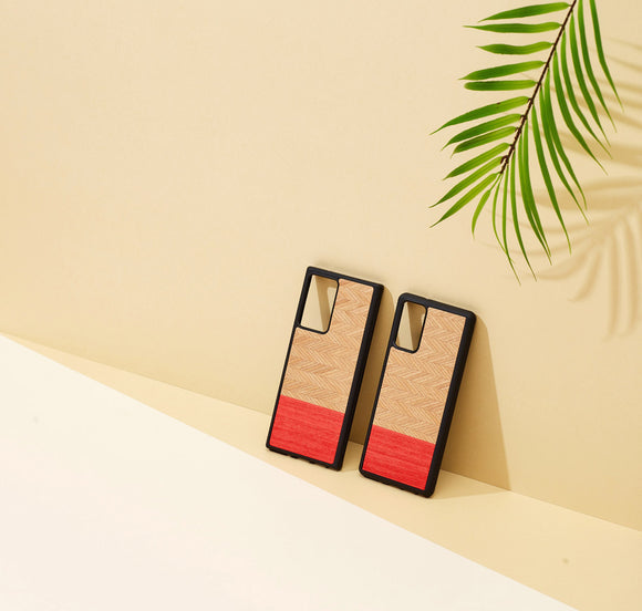 Coque man&wood pour galaxy note 20 ultra motif chevrons azalée noir