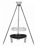 Grille en inoxydable sur trépied + Brasero de jardin PAN