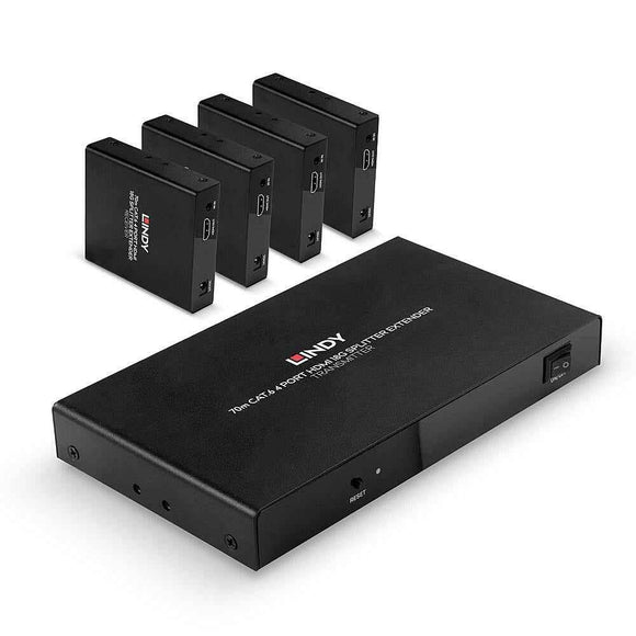 Lindy 70m 4 Port Cat6 HDMI 4K60 Split/Ex