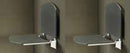 Siège de douche en ABS anthracite 36x35 cm