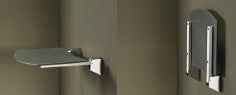 Siège de douche en ABS anthracite 36x35 cm