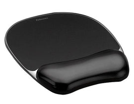 Fellowes CRYSTAL mouse and wrist pad gel, black