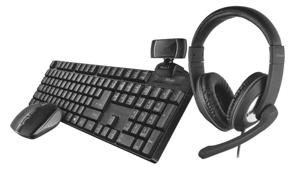 Perifērijas komplekts Trust Qoby Home Office Set Black