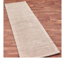 Tapis de couloir uni pure laine candy beige