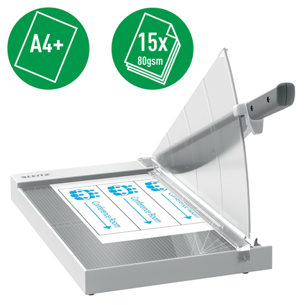 Massicot de bureau de précision Leitz A4+, 15 feuilles