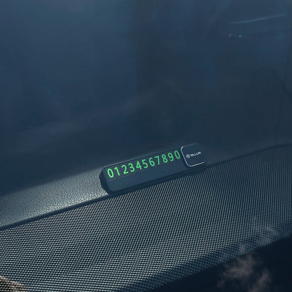 Carte de numéro de téléphone de stationnement temporaire Tellur Basic en plastique noir