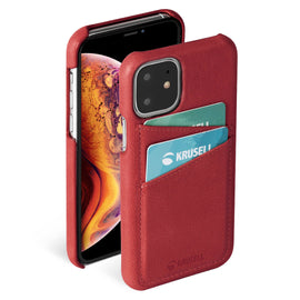 Étui krusell sunne cardcover pour iphone 11 rouge vintage 61791