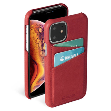 Étui krusell sunne cardcover pour iphone 11 rouge vintage 61791