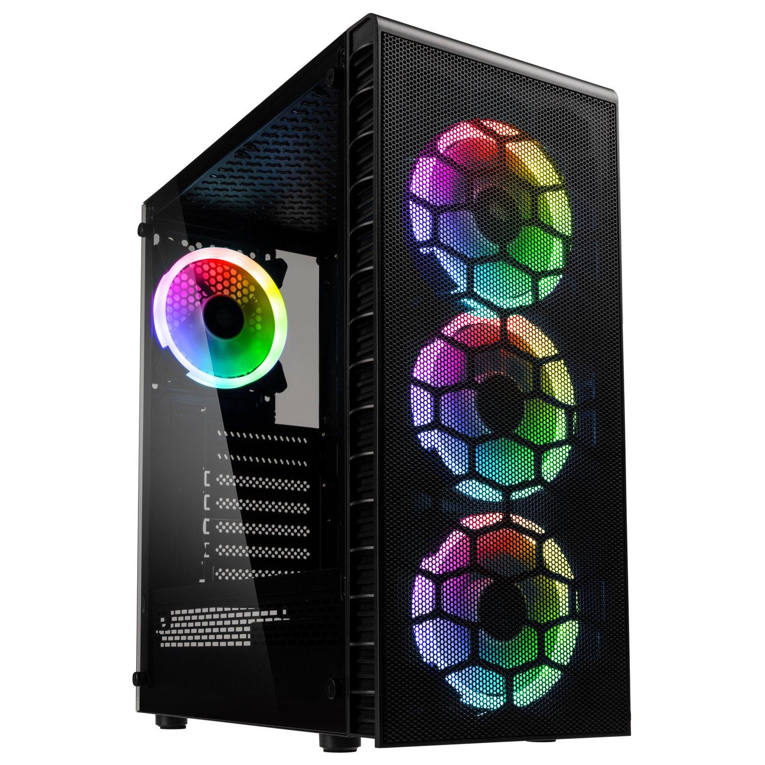 Boîtier tour moyenne Kolink Observatory Lite Mesh RGB - noir