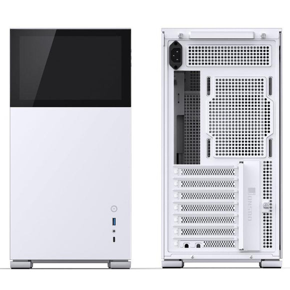 Jonsbo D41 Screen ATX Case, Tempered Glass - white