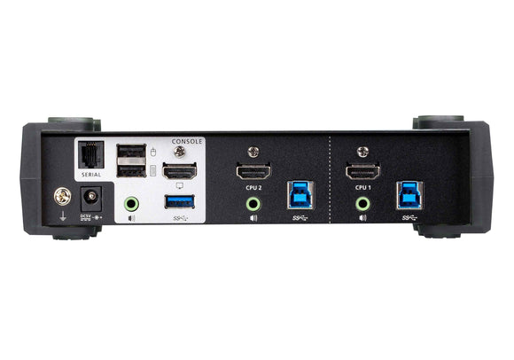 Aten 2-Port USB 3.0 4K HDMI KVMP Switch with Audio Mixer Mode | CS1822