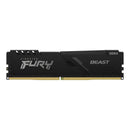 Kingston dram 16 go 3 600 mt/s ddr4 cl17 dimm kit de 2 fury beast noir
