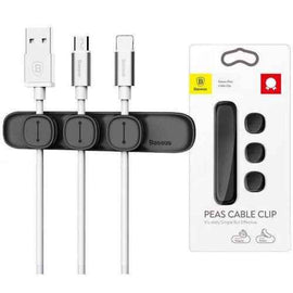 Baseus Cable Clip Peas Black (ACWDJ-01)