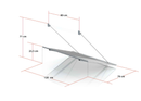 Arctom marquise auvent de porte SP1 120 cm anthracite - Plaque en polycarbonate cellulair