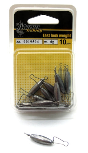 Švininis Svarelis AKARA Olive 9019504 9 g, Su užsegimu, 10 vnt