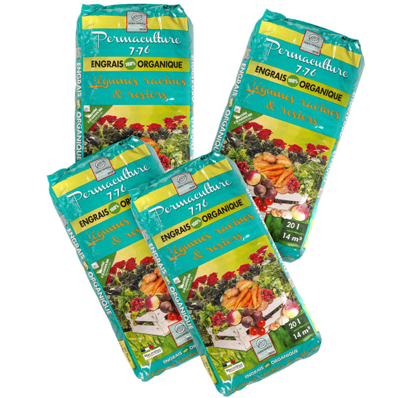 Permaculture rosiers légumes racines - 20 litres pour un jardin durable