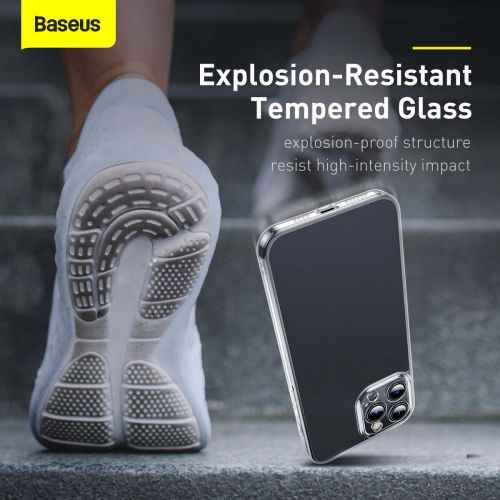 Coque Baseus pour iPhone 13 Pro en verre dépoli transparent (ARWS000102)