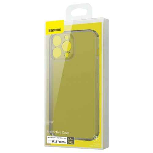 Coque Baseus pour iPhone 13 Pro Max en verre dépoli noir (ARWS000501)