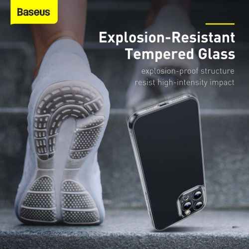 Coque Baseus pour iPhone 13 Pro Max en verre dépoli noir (ARWS000501)