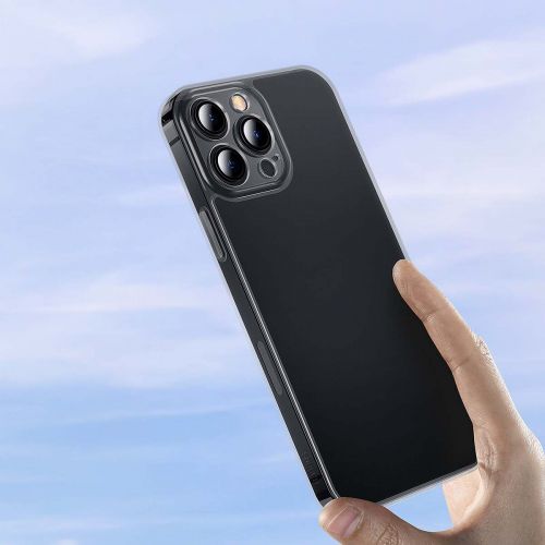 Coque Baseus pour iPhone 13 Pro Max en verre dépoli noir (ARWS000501)
