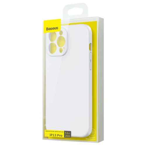 Coque Baseus pour iPhone 13 Pro, protection en gel de silice liquide, blanche (ARYT000402)