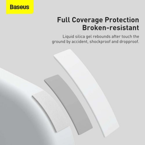 Coque Baseus pour iPhone 13 Pro, protection en gel de silice liquide, blanche (ARYT000402)