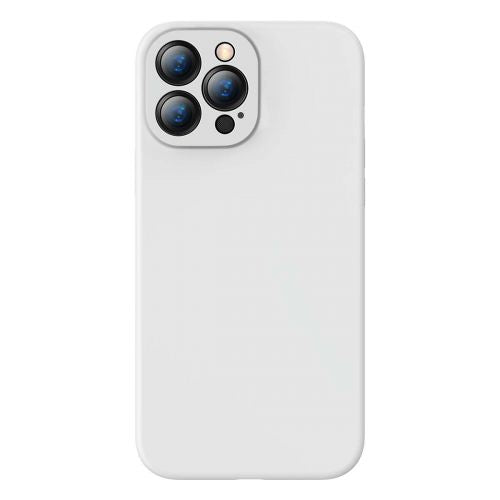 Coque Baseus pour iPhone 13 Pro, protection en gel de silice liquide, blanche (ARYT000402)