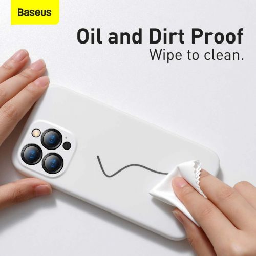 Coque Baseus pour iPhone 13 Pro Max en gel de silice liquide blanc (ARYT000502)