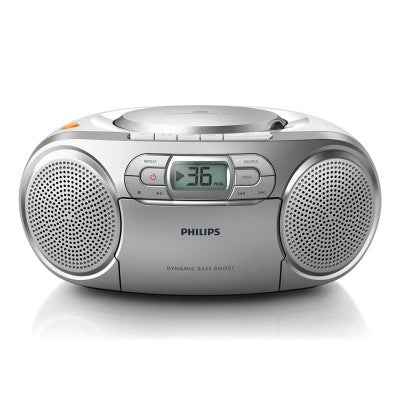 Philips CD Soundmachine, cassette, MP3-link, FM, 2 x 1 W RMS, Audio-In (3.5 mm)