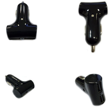 Adaptateur allume cigare double usb noir tous téléphones mobiles et smartphones - Clicktofournisseur.com