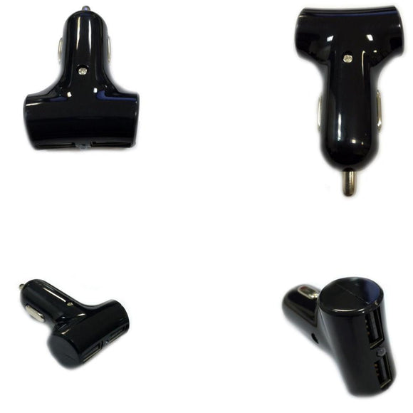 Adaptateur allume cigare double usb noir tous téléphones mobiles et smartphones - Clicktofournisseur.com